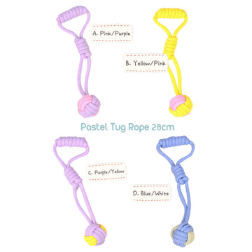 Pastel Rope Tug Toy Tough & Durable (Tug Rope 28cm)