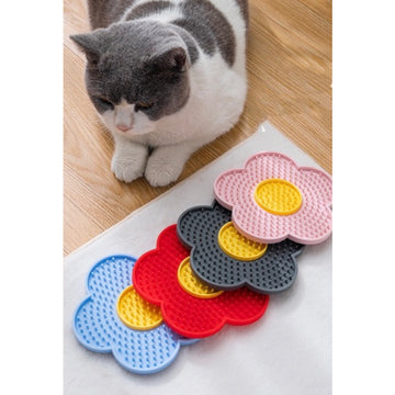 Silicon Licky Mat with Suction Cups Anxiety Reducing Soother Boredom Buster (Flower series)