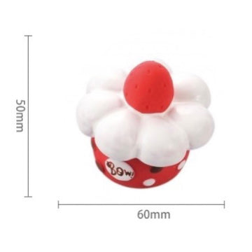 Petio Japan Rubber Squeaky Squishy Dog Toys - Super Durable for small but strong chewers (Cupcake)