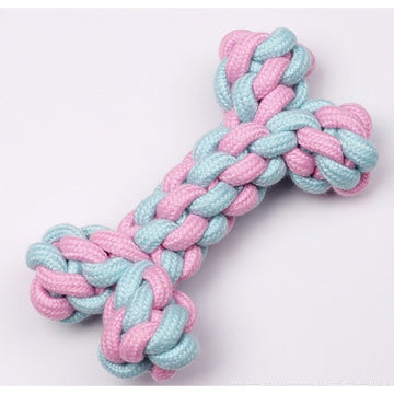 Macaron Rope Tug Toy Tough & Durable (Dog Bone 17cm)