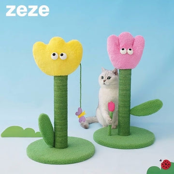 ZEZE Flower Tulip Cat Tree Scratching Post