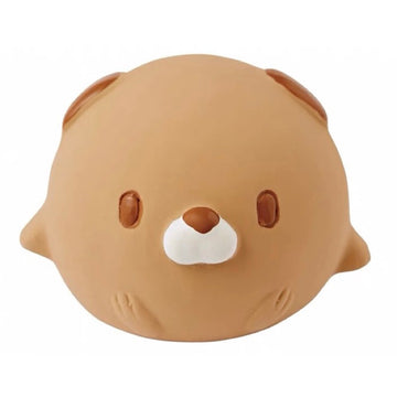 Petio Japan Rubber Squeaky Squishy Dog Toys - Super Durable for small but strong chewers (Brown Bear)