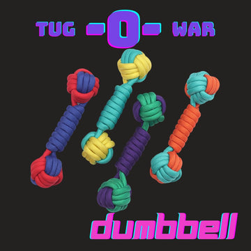 Colorful Dog Rope Tug Toy Tough & Durable (Dumbbell)