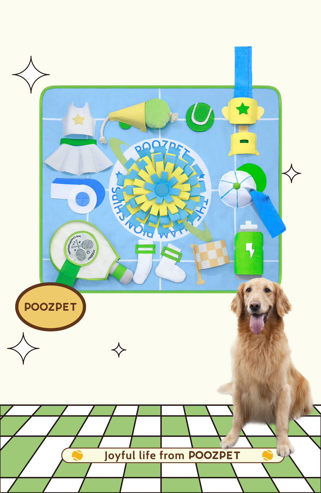Poozpet Tennis Racket Snuffle Mat