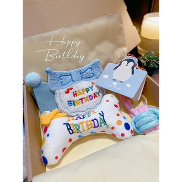 *POP.POP SG Local Stock* Birthday Gift Box for Dogs/Cats (birthday bib + birthday plush toy + rope toy)
