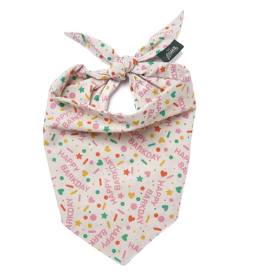 The Paws Sparkle Pawty Pink Dog Bandana