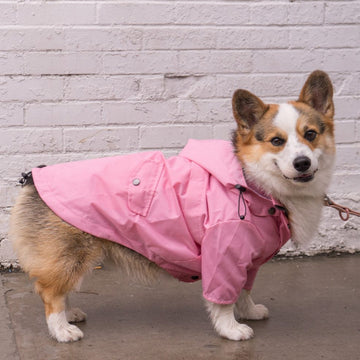 Dog Raincoat Rain Boots Waterproof Shoes Small Breed and Large Breed (Pink)