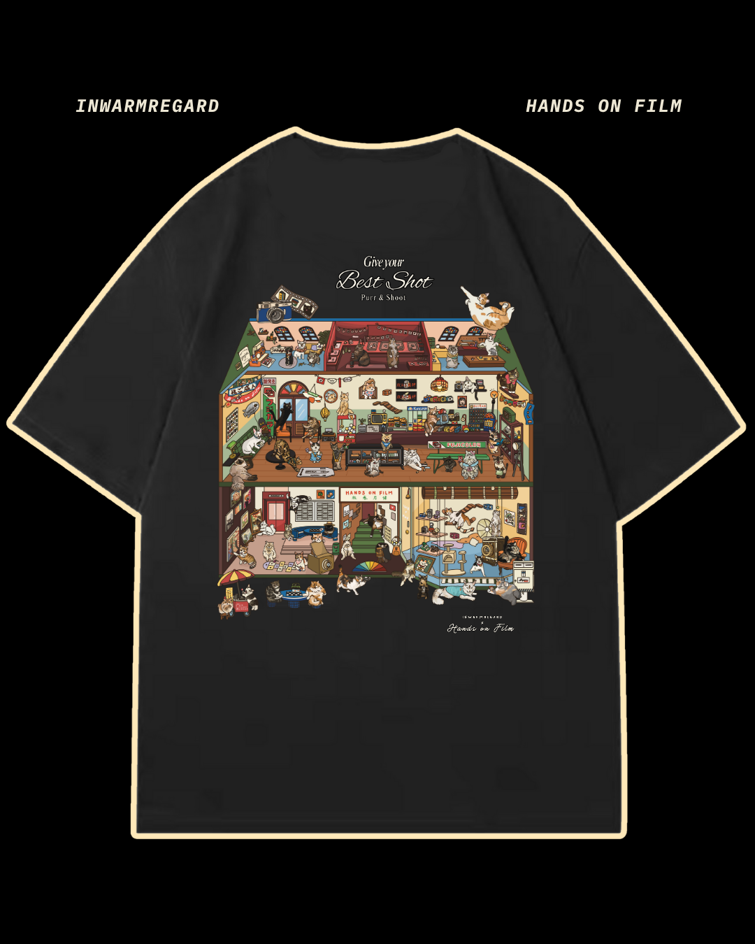 In Warm Regard Give Your Best Shot - Cats Oversized T-Shirt