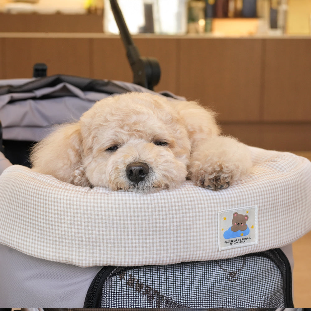Parisdog Korea Bear Jacquard Cooling Stroller Guard and Cushion
