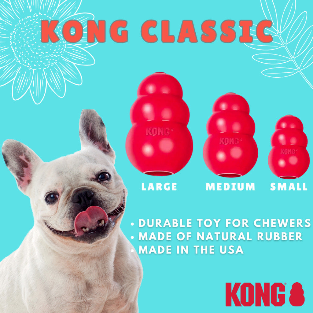 Kong Dog Rubber Chew Toy* Made in USA* (Kong Classic)
