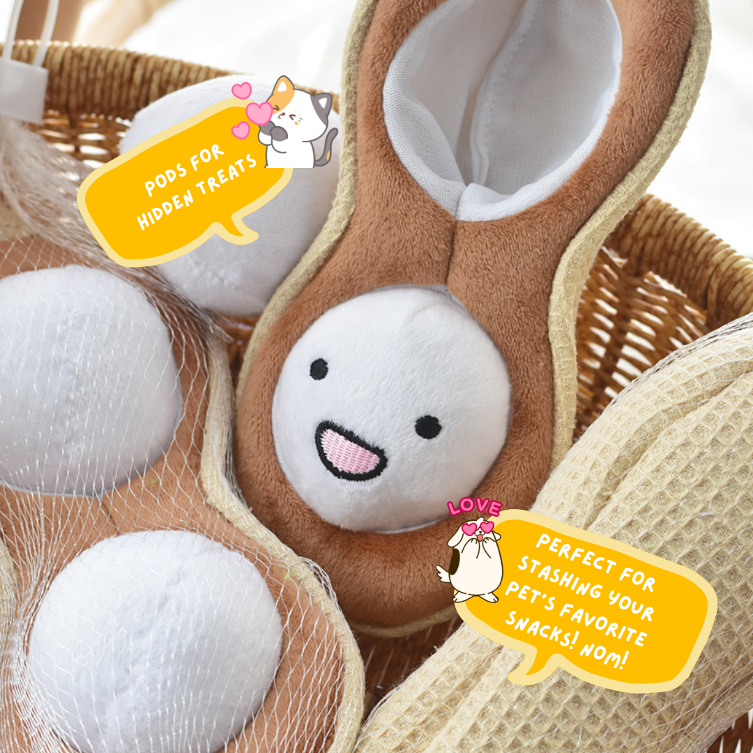 Peanut Pod Squeaky & Crinkly Toy