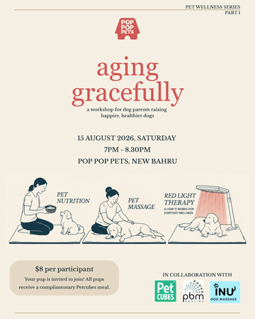 Pet Wellness Workshop: Aging Gracefully (15 August 7PM)