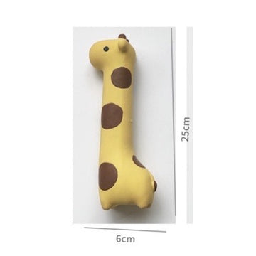 Petio Japan Rubber Squeaky Squishy Dog Toys - Super Durable for small but strong chewers (Giraffe)