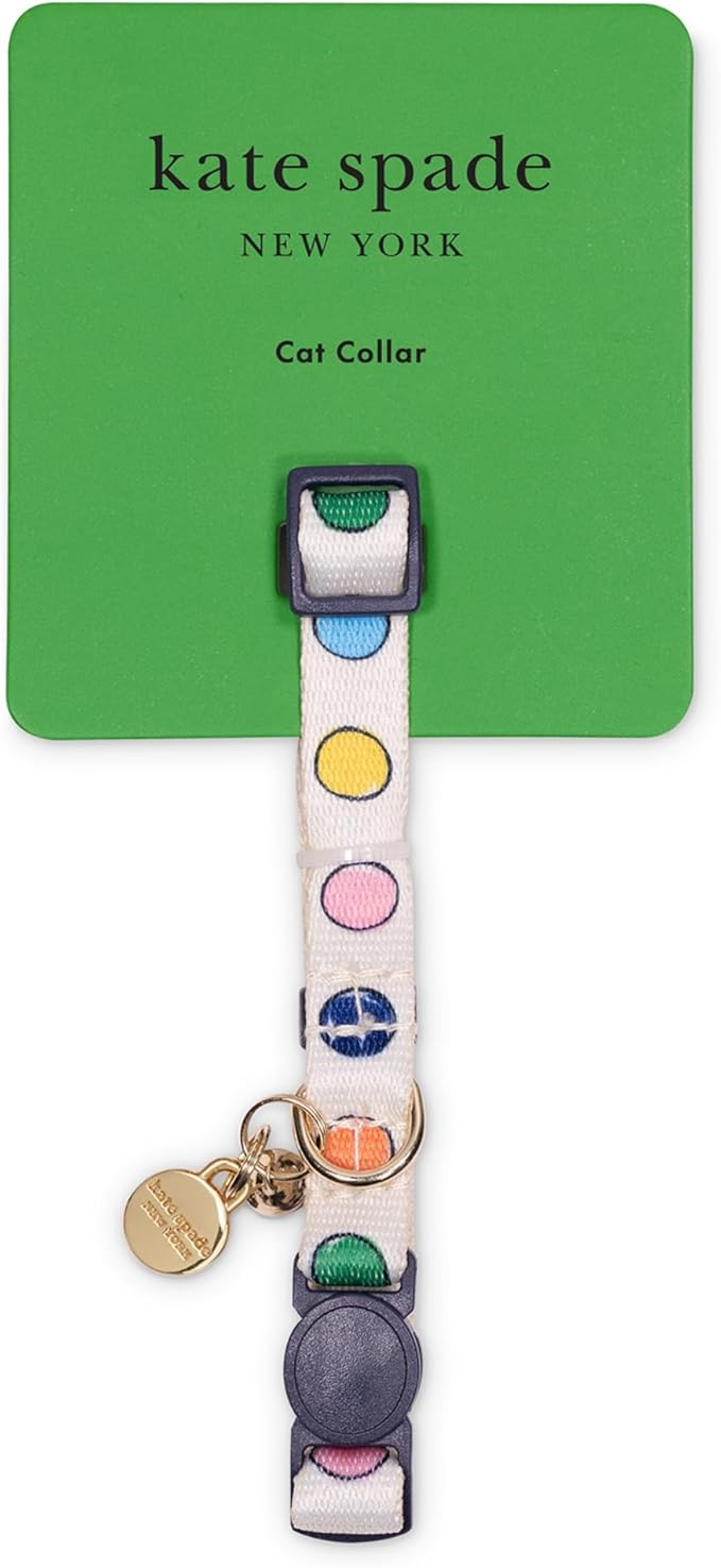 Kate Spade Watercolor Breakaway Cat Collar - Adjustable Collar with Buckle Closure