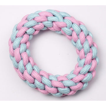 Macaron Rope Tug Toy Tough & Durable (Wreath 16cm)