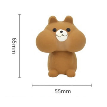Petio Japan Rubber Squeaky Squishy Dog Toys - Super Durable for small but strong chewers (Chubby Teddy)