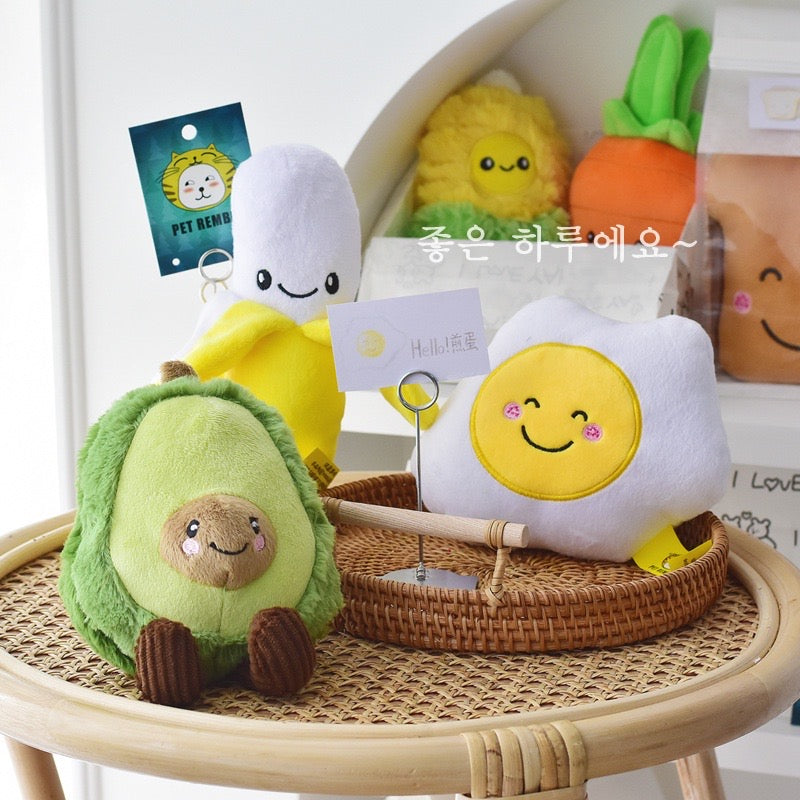 Squeaky Crinkly Dog Toy - Banana