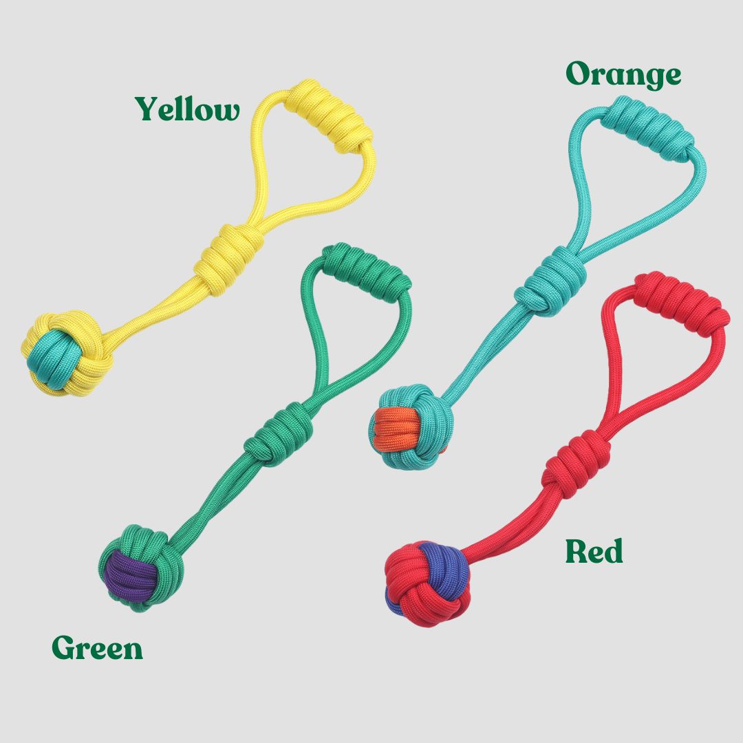 Colorful Dog Rope Tug Toy Tough & Durable (Tug Rope 30cm)