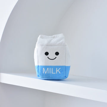 Squeaky Crinkly Dog Toy - Milk Carton