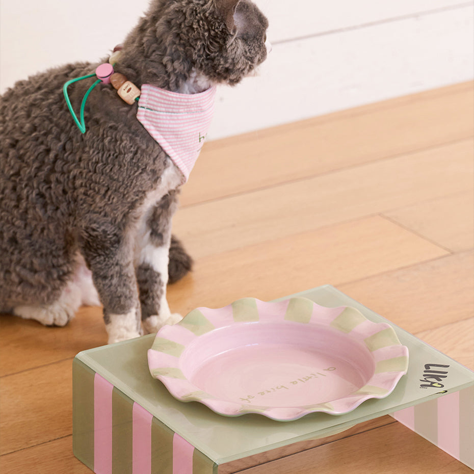 Likapaws Garden Picnic Ceramic Plate & Acrylic Stand