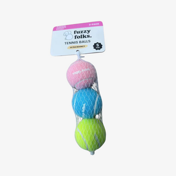 Fuzzy Folks Squeaky Tennis Balls (Small)