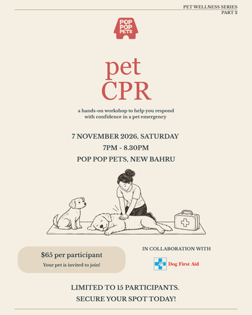 Pet Wellness Workshop: Pet CPR (7 November 7pm)