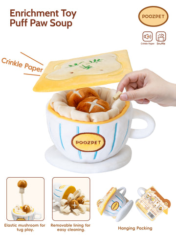 Poozpet Puff Paw Soup Snuffle Toy