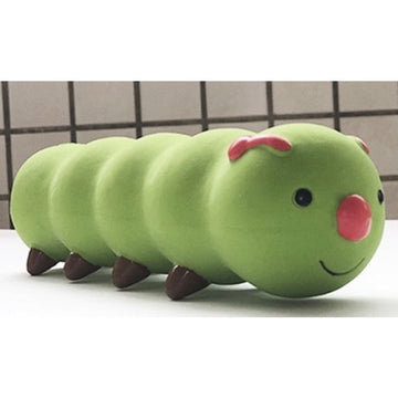 Petio Japan Rubber Squeaky Squishy Dog Toys - Super Durable for small but strong chewers (Caterpillar)