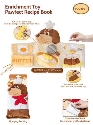 Poozpet Pawfect Recipe Book Snuffle Toy