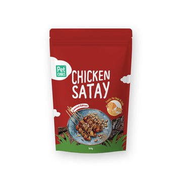 PetCubes Chicken Satay Treats for Dogs & Cats - 50G