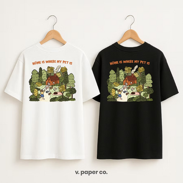 V Paper Co Home is Where My Pet is Oversized Tee