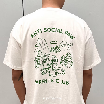 V Paper Co Anti Social Pawrent Club Oversized Tee
