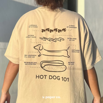 V Paper Co Hot Dog 101 Oversized Tee