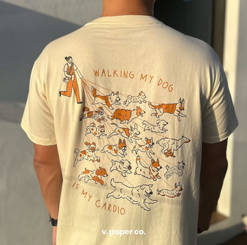 V Paper Co Dog Runner Oversized Tee
