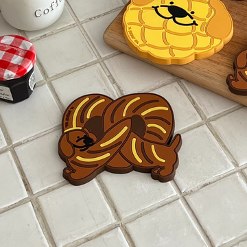 V Paper Co Dach Pretzel Magnetic Coaster