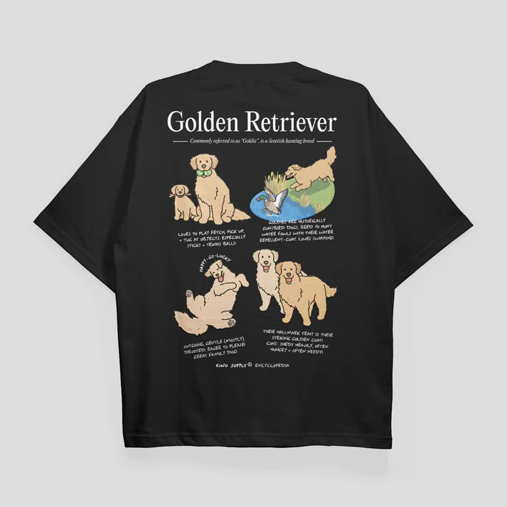 KINU Golden Retriever Encyclopedia T-shirt