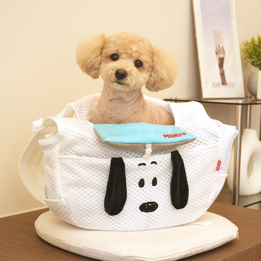 Peanuts Korea Signature Snoopy Mesh Front Sling Pet Carrier