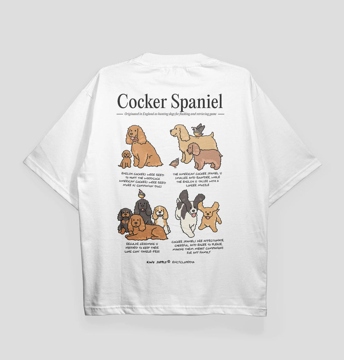 KINU Cocker Spaniel Encyclopedia T-shirt