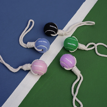 Fuzzy Folks Tennis Ball Rope Toy