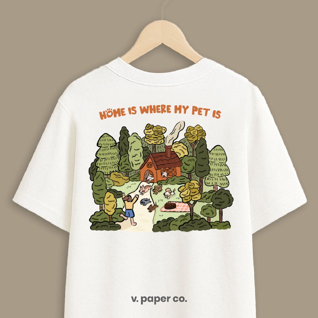 V Paper Co Home is Where My Pet is Oversized Tee