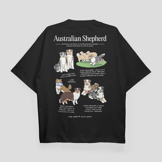 KINU Australian Shepherd Encyclopedia T-shirt