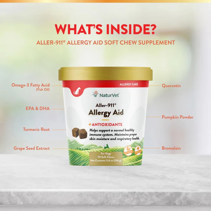 Silversky NaturVet Aller-911 Allergy Aid Soft Chews