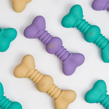 Fuzzy Folks Natural Rubber Bone Chew Toy