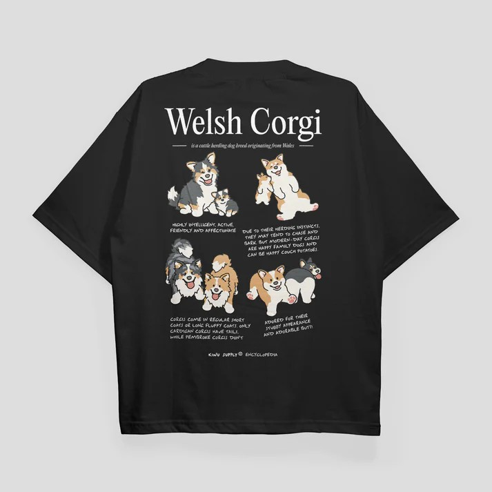 KINU Welsh Corgi Encyclopedia T-shirt