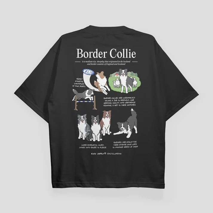 KINU Border Collie Encyclopedia T-shirt