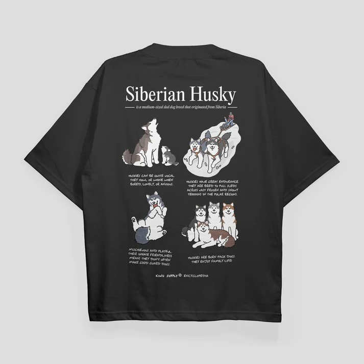 KINU Siberian Husky Encyclopedia T-shirt