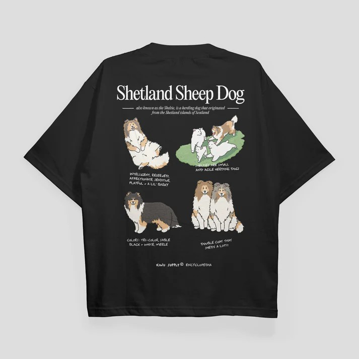 KINU Shetland Sheepdog Encyclopedia T-shirt