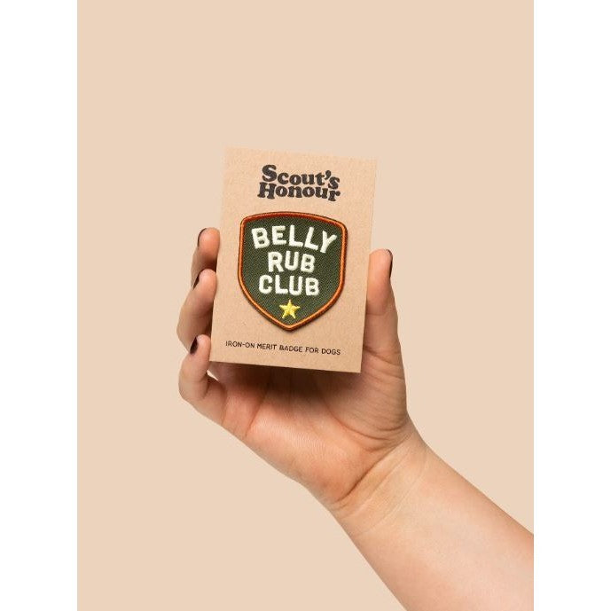 Paw-some Achiever: Cute & Quirky Scout's Honour Merit Badge for Pets (Ironed-On Patches) - Belly Rub Club