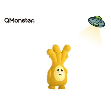 Qmonster Rubber Squeaky Toys - Waterproof Toy for Swimming/ Beach (Turmeric)