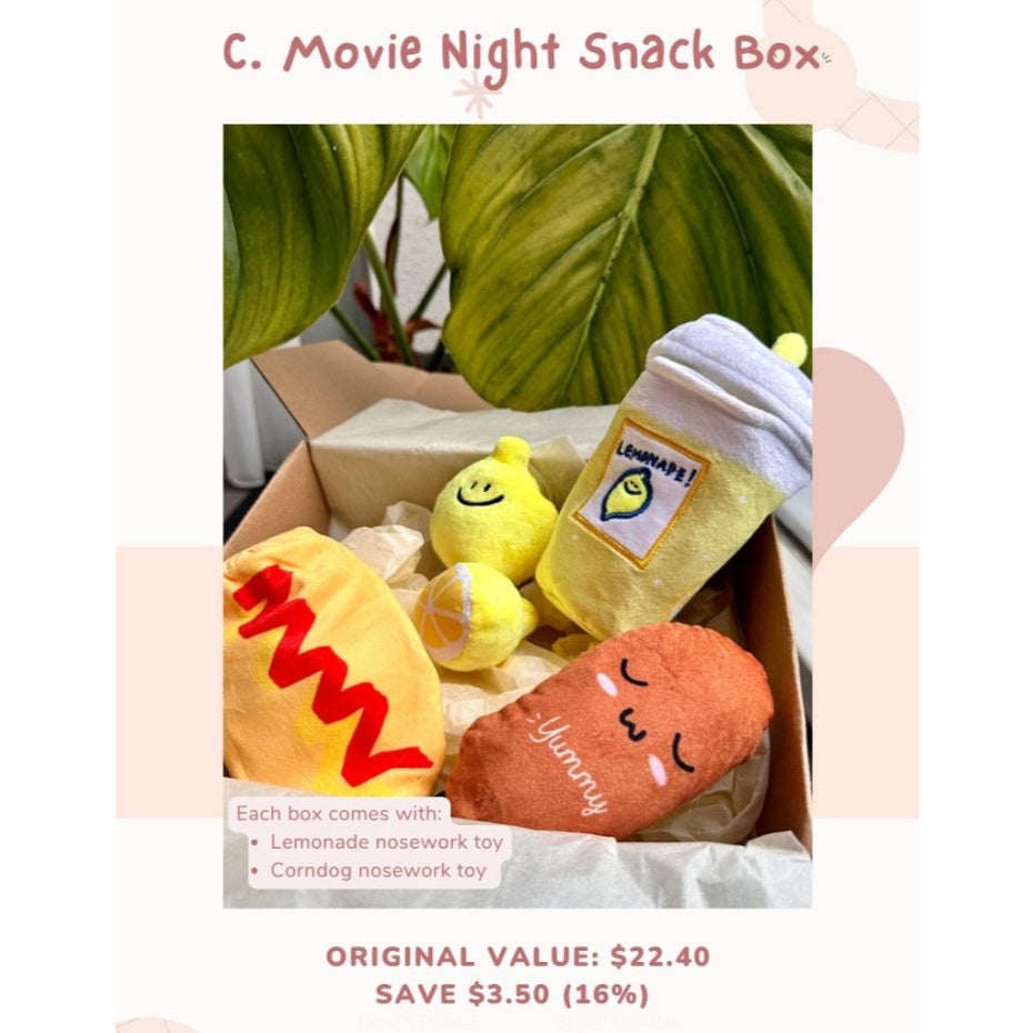 Super Value Themed Dog Toy Boxes (Movie Night Snack Box)